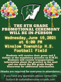 8th Grade In-Person Promotional Ceremony